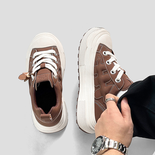 卓沅王鹤棣同款重奏帆布鞋男女款厚底增高梅花鞋运动休闲板鞋潮鞋