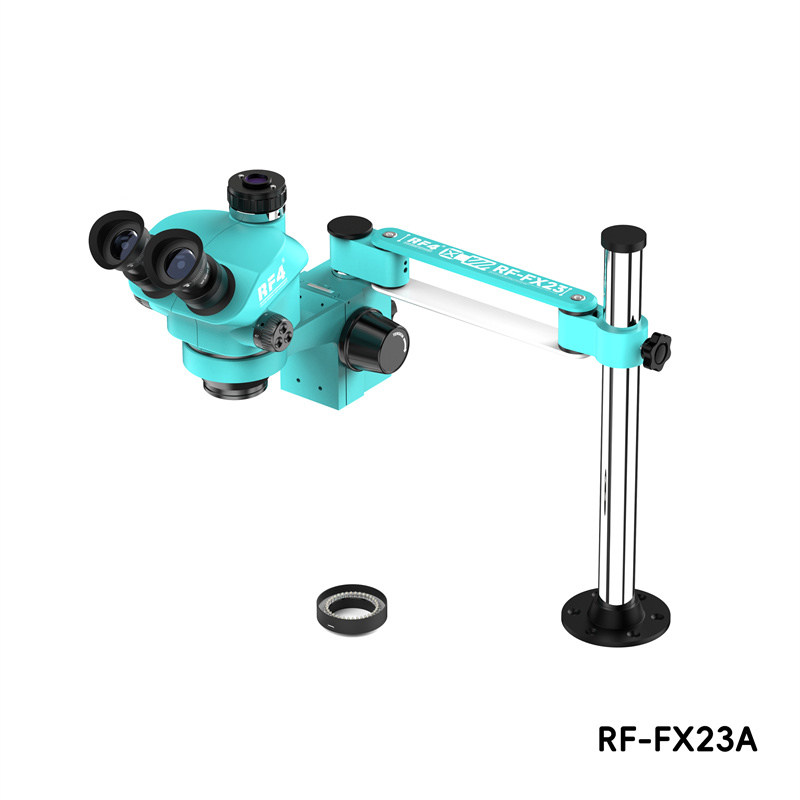 RF4显微镜三目7-50倍高清目镜RF-FX23A自由摆动固定支架维修主板