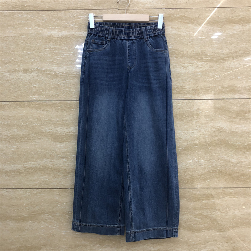 初夏蜂巢6911阔腿显瘦牛仔裤女裤