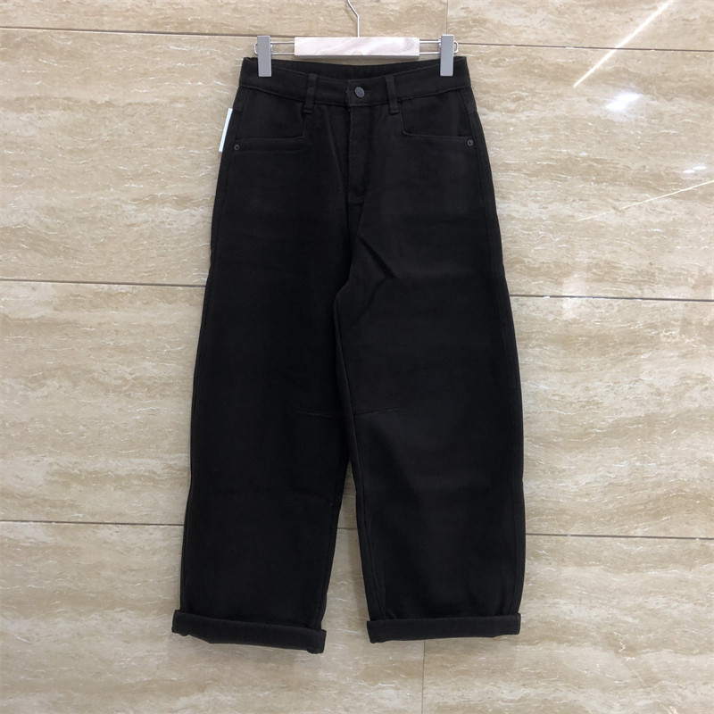 2025春款牛仔裤女宽松直筒阔腿裤