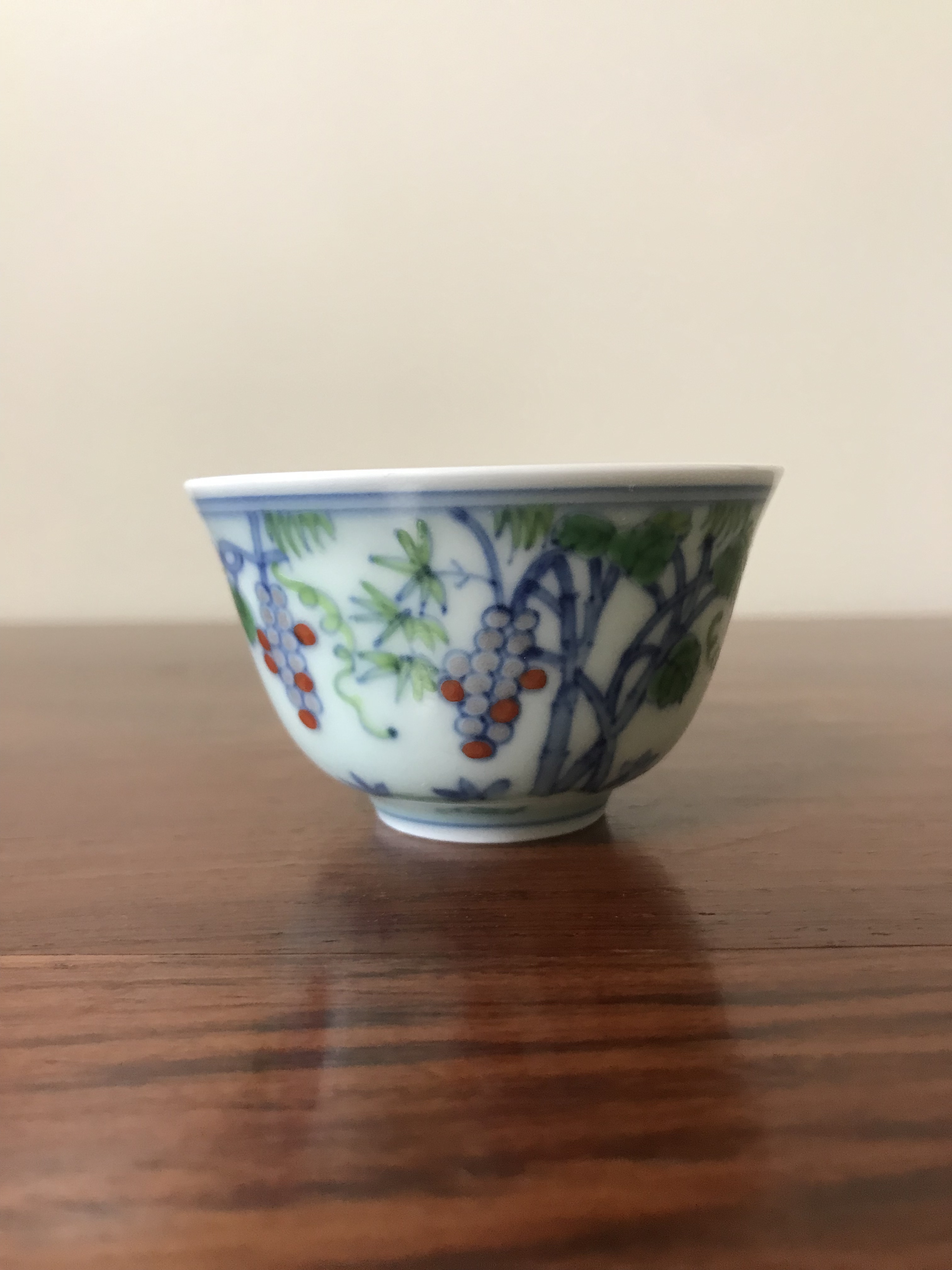 大明成化年制底款茶杯,精品杯子,斗彩杯子,手绘青花杯,复古杯
