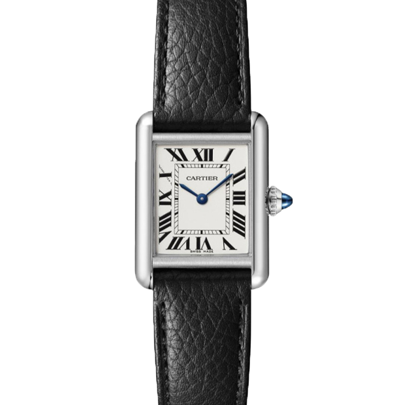 【自营】中古全新未使用卡地亚坦克系列女表石英手表牛皮腕表简约