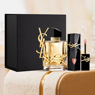 YSL/圣罗兰彩妆套装香水礼盒黑管唇釉#620【圣诞礼物】