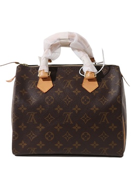 中古95新LV/路易威登手提包speedy30老花肩带/植鞣革更新单肩包