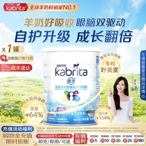 佳贝艾特4段睛滢进口羊奶粉A2蛋白学生成长儿童配方800g