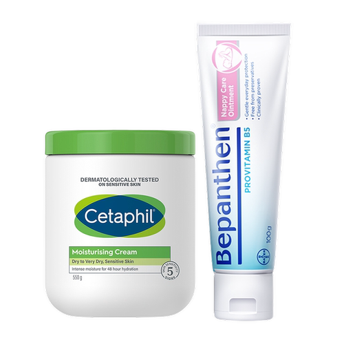 Cetaphil丝塔芙大白罐550g+Bepanthen 婴幼儿护臀霜100g新生呵护