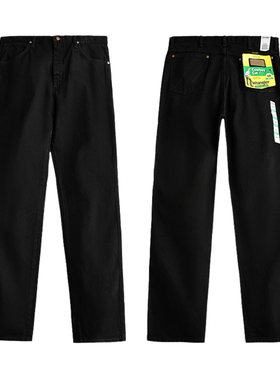 【自营】Wrangler/威格936系列男士牛仔裤黑色修身直筒长裤秋新品