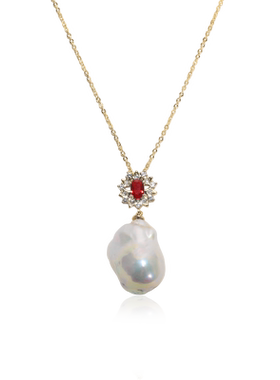 Idokawa巴洛克珍珠项链女