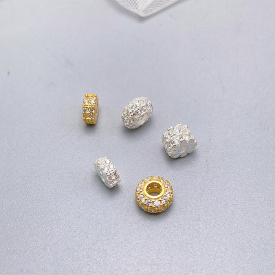 微镶锆石花托隔片车轮扁珠