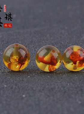 天然花珀金珀散珠手串手链