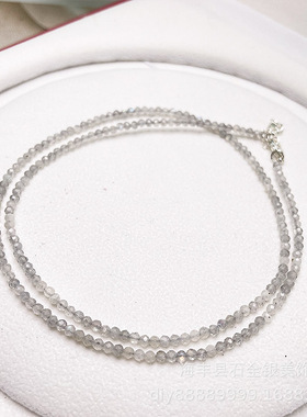 切面锁骨链尺寸23mm晶体月光石