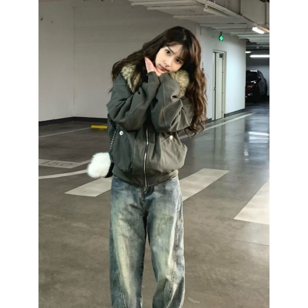 棉服女2025冬季新款加绒工装棉衣美式情侣座山雕棉袄超好看厚外套,个性定制/设计服务/DIY,工作服定制,淘宝优惠券,粉丝福利购,淘宝优惠卷