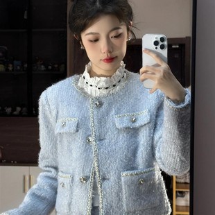 2024早春新款套装气质名媛高级感法式小香风外套设计感编织短裙潮