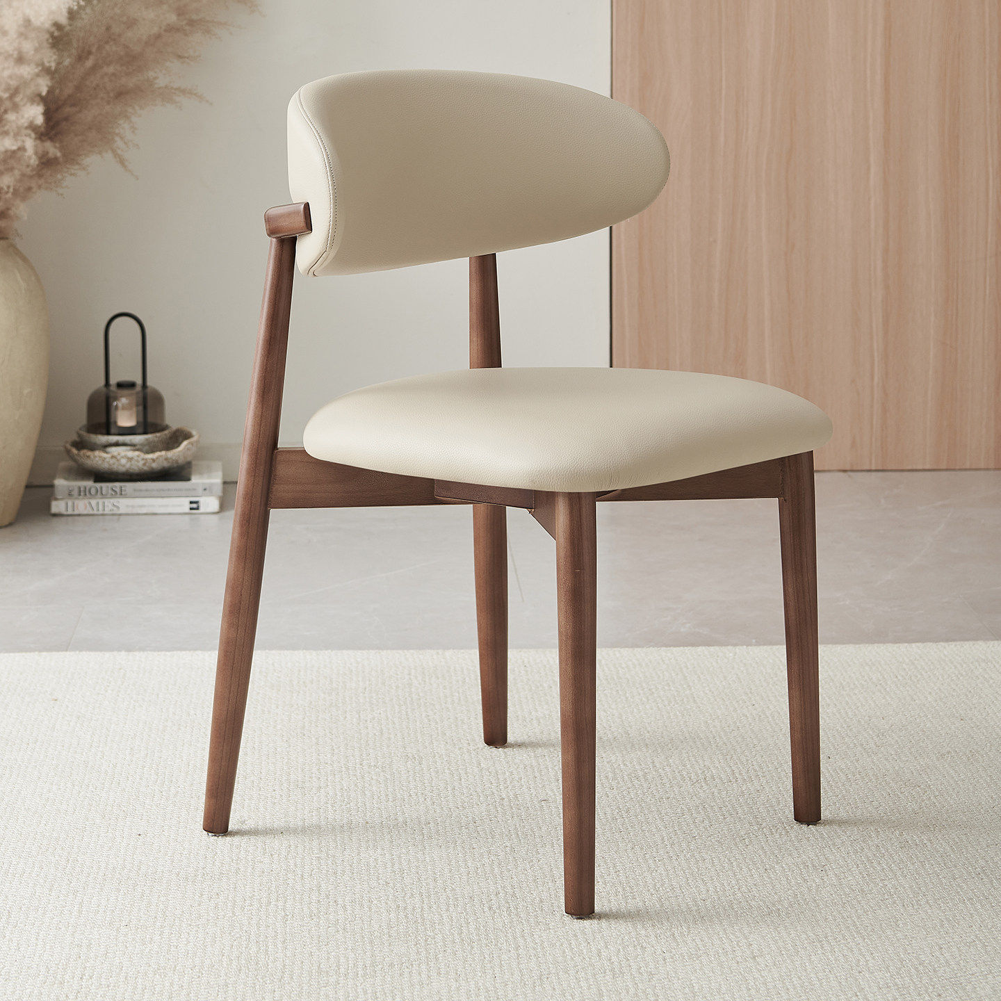 北欧原实木餐椅家用轻奢现代简约