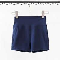 New yoga shorts, women's nude hot pants, tight sports capri pants, summer fitness shorts, women's yoga wear thumbnail 4