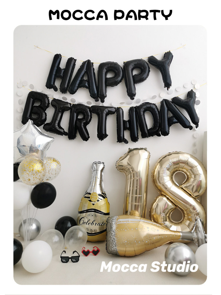 ins风高级感周岁生日布置气球
