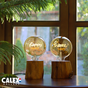 CALEX原创HAPPY HOME精品手工实木灯座侘寂风氛围灯春节情人节E27