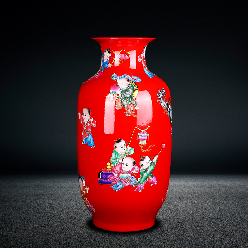 景德镇中式风家居客厅落地大花瓶