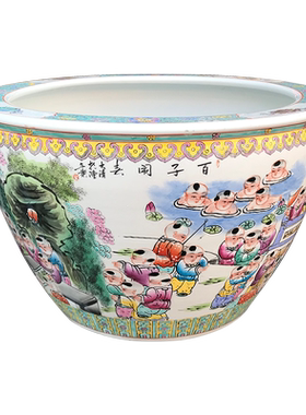 景德镇陶瓷器落地鱼缸仿古