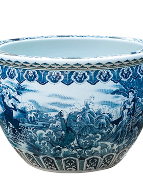 景德镇陶瓷八仙过海庭院大水缸