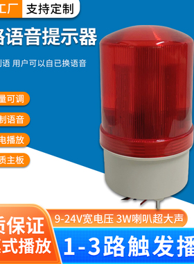 语音声光报警器语音播报器提示器开关量报警器可修改语音内容MP3