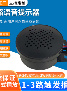 门禁电梯语音提示器喇叭录音定制锁车安全停车场报警播放器模块