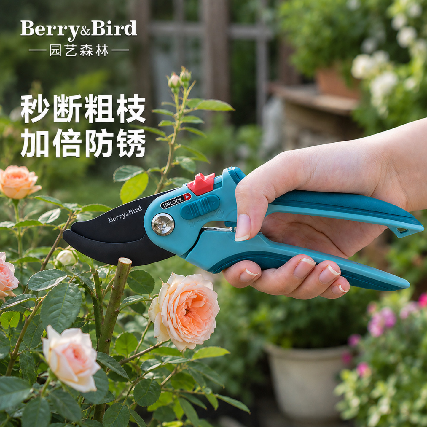 Berry&Bird园艺森林修枝剪刀花艺盆栽水果…