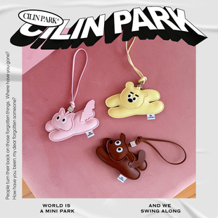 CILINPARK皮质挂件飞飞熊玩偶匙扣挂饰情侣闺蜜公仔可爱礼物节日