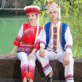 刺绣少数民族演出服饰男装 成人金花女装 云南古城旅拍 白族服装 新款