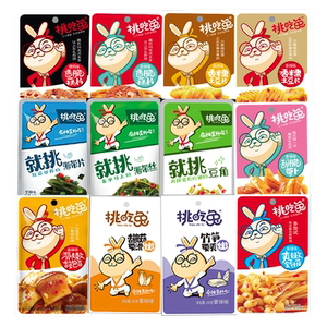 挑吃兔金针菇杏鲍菇海带丝土豆片竹笋藕片萝卜豆角开袋即食小零食