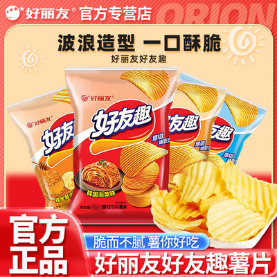休闲零食韩国泡菜味好丽友好友趣