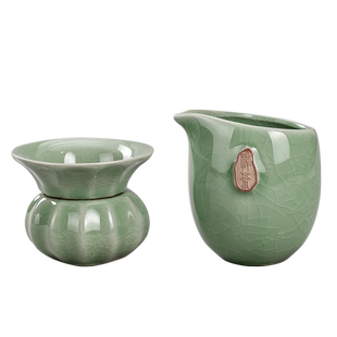 简约家用陶瓷茶具公道杯茶漏套装一体分茶器公杯分茶杯公道壶过滤