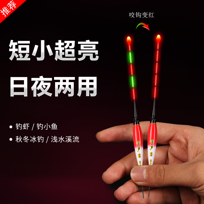 超短鱼变色两用小亮夜光漂