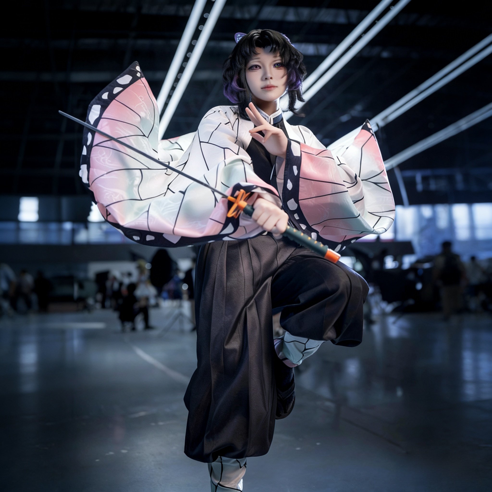 鬼灭之刃蝴蝶忍cos服羽织全套鬼杀队服虫柱cosplay服女全套日轮刀