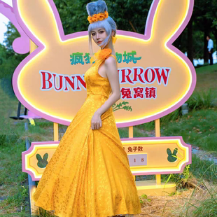 朱迪cos服礼服裙子疯狂动物城兔子警官成人儿童角色扮演cos衣服女