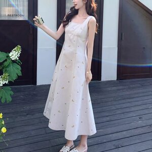 声雨竹法式温柔风设计感吊带连衣裙女夏2026新款巨好看气质长裙简
