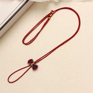 在逃公主蝴蝶结挂绳戒指平安扣专用挂绳项链绳儿童款吊坠绳