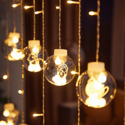 厂家直供LED许愿球窗帘灯 家庭餐厅装饰满天星圆球彩灯闪灯