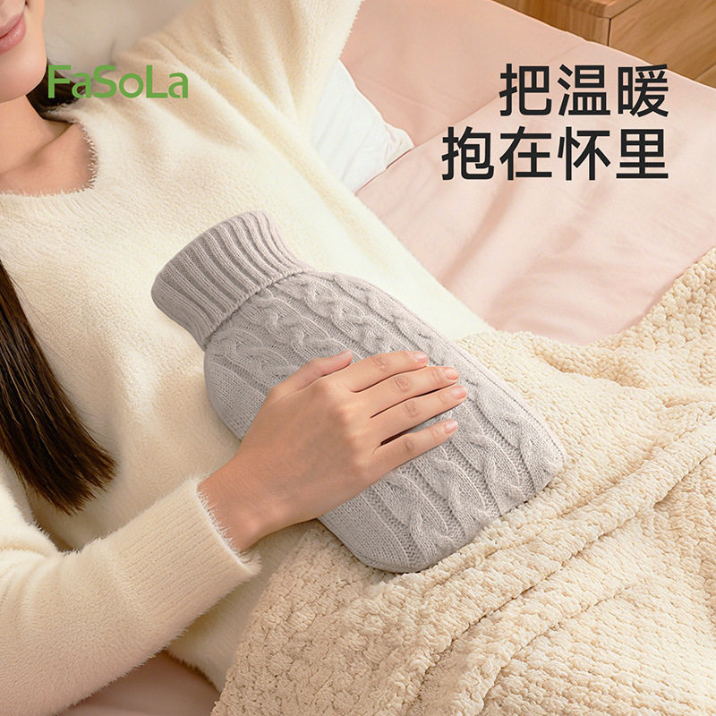 fasola暖手宝热敷肚子热水暖被窝暖脚灌水防爆大号硅胶热水袋,居家日用,热水袋套,淘宝优惠券,粉丝福利购,淘宝优惠卷