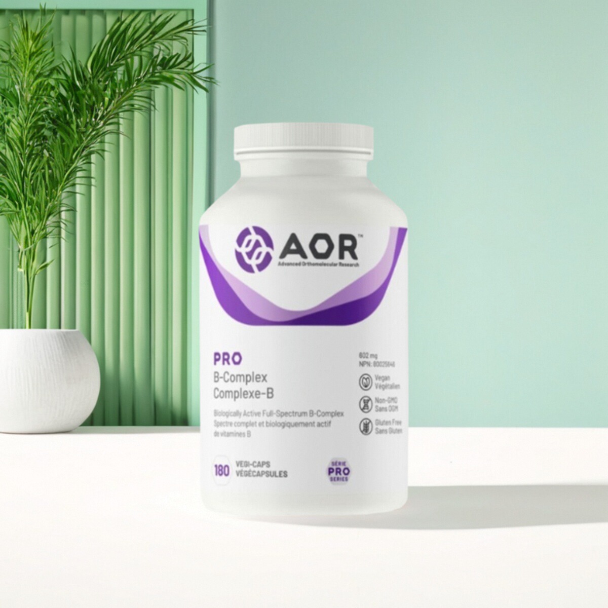 现货 加拿大AOR Pro B Complex 专业级活性 维生素B族 代谢支持