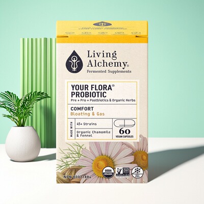 加拿大 Living Alchemy Comfort 发酵益生菌 肠道健康补充剂