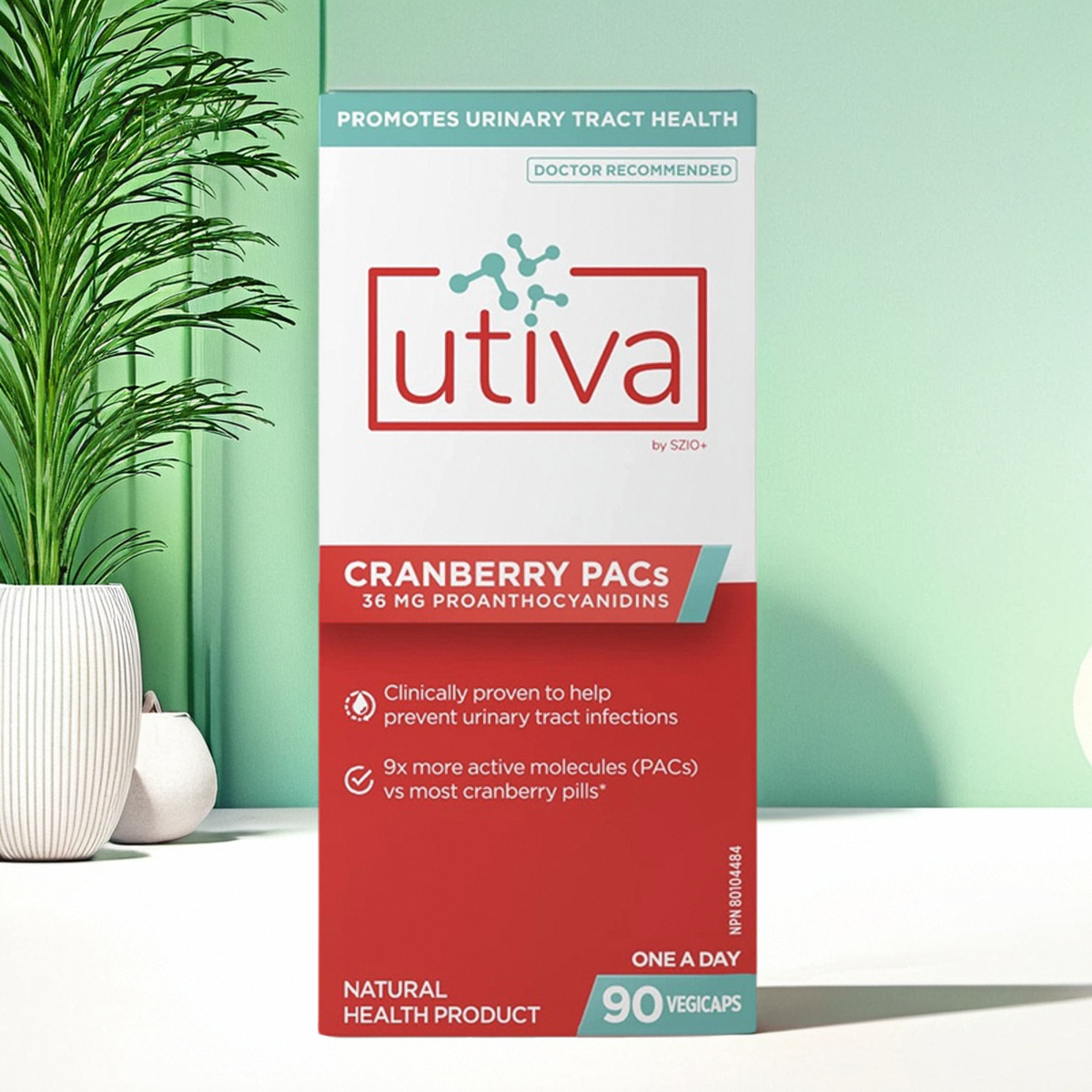 加拿大 utiva 蔓越莓胶囊 原花青素 UTI控制 呵护女性健康