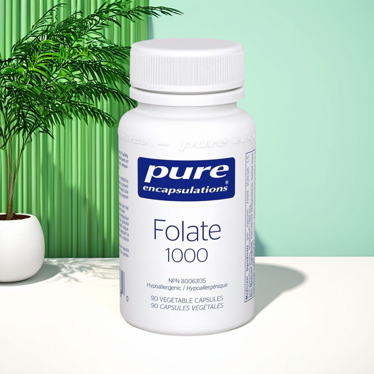 加拿大 Pure 倍宜 Folate 1000 5-MTHF 甲基四氢活性叶酸 易吸收