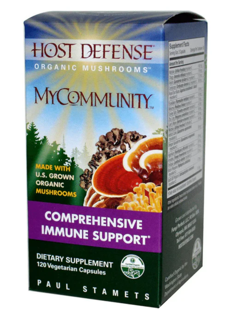 加拿大 Host Defense My Community 有机多重蘑菇补充剂 增强勉疫
