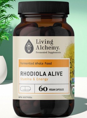 加拿大 Living Alchemy Rhodiola Alive 发酵有机红景天 运动表现