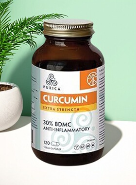 现货 加拿大 Purica Curcumin 30% BDMC 有机姜黄素 守护熬夜