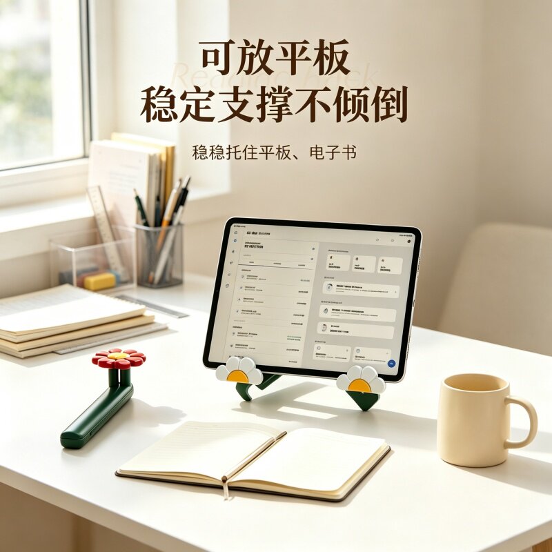 花朵儿童可折叠伸缩阅读架图片