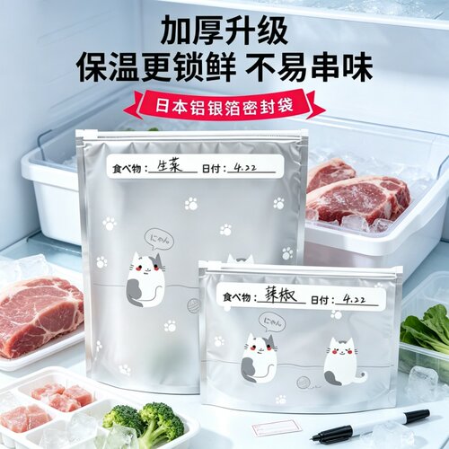 铝箔保鲜袋冰箱冷冻冷藏密封袋