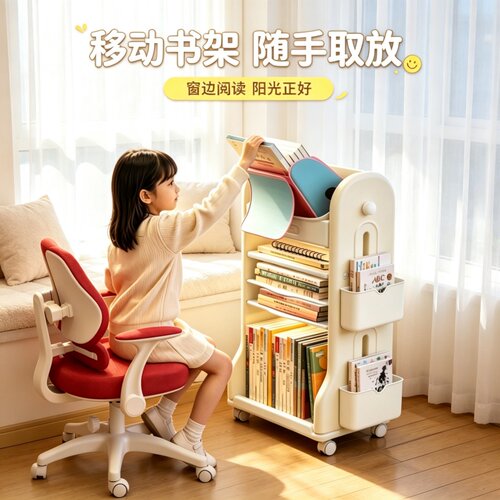 书包书本多层滑轮收纳架