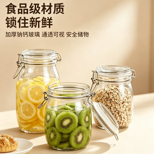 密封罐玻璃瓶子泡酒泡菜坛子储物